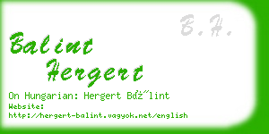 balint hergert business card